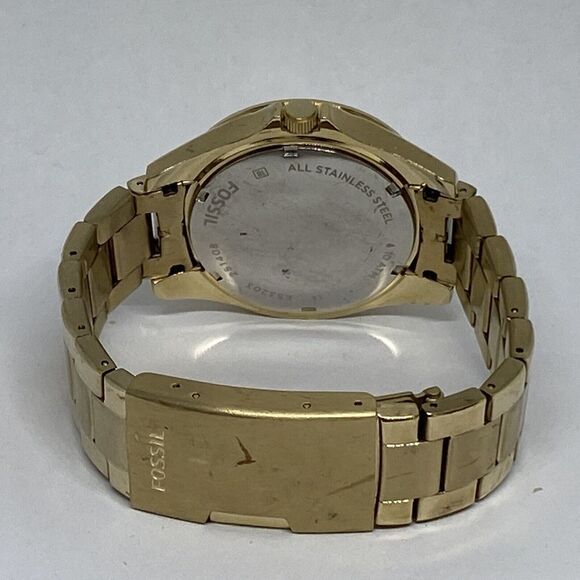 Fossil Riley ES3203 Women's Gold Stainless Steel Analog Dial Quartz Watch LB309 - Picture 10 of 12